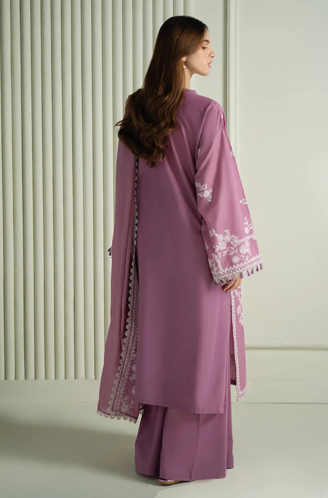 Cross Stitch - 3PC Unstitched Lawn Embroidered Shirt with Bamber Chiffon Embroidered Dupatta - ES 2202