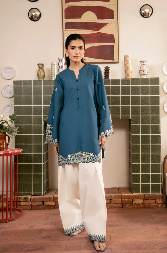 BATIK - 2PC Unstitched Lawn Embroidered Shirt with Lawn Trouser - ES 2208