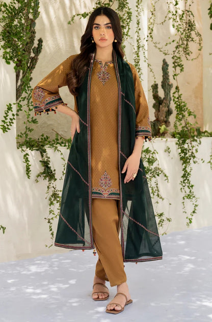 Jazmin - 3PC Embroidered Suit On Dhanak - ES 1804