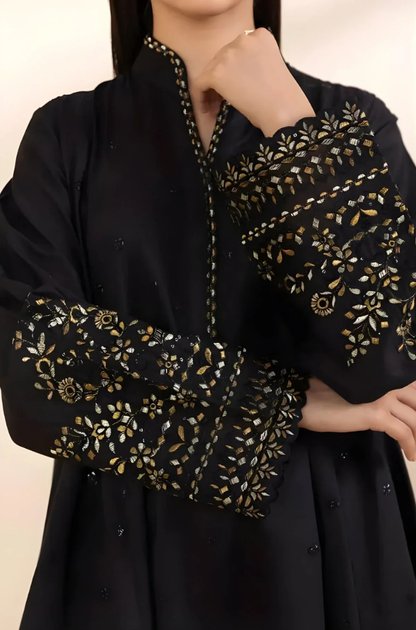 Sapphire - 3PC Unstitched Khaddar Sequence Embroidered Shirt with Digital Printed Dupatta and Trouser - ES 2114