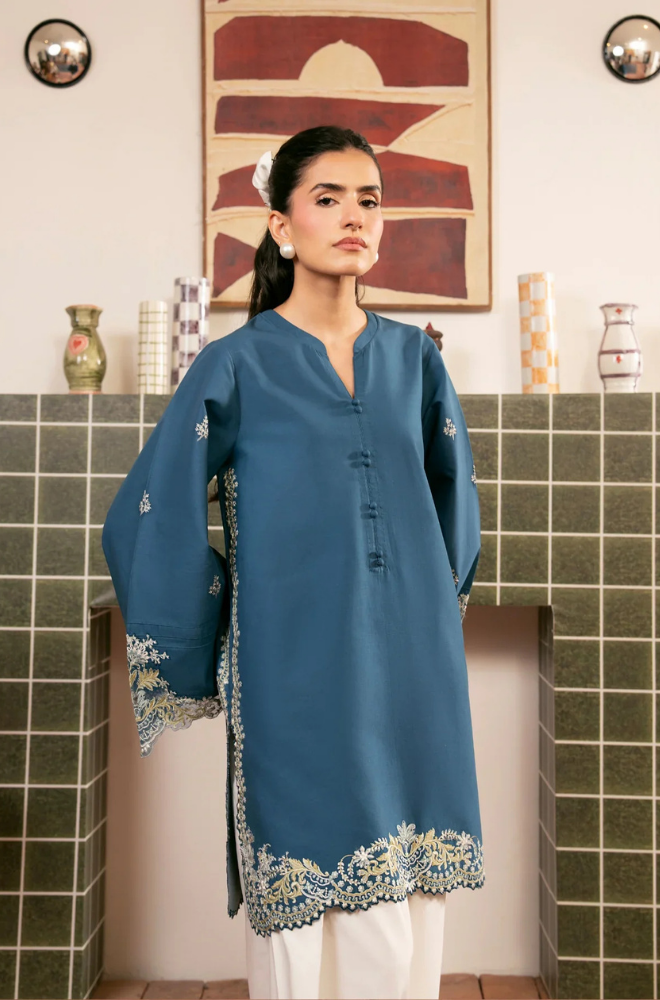 BATIK - 2PC Unstitched Lawn Embroidered Shirt with Lawn Trouser - ES 2208