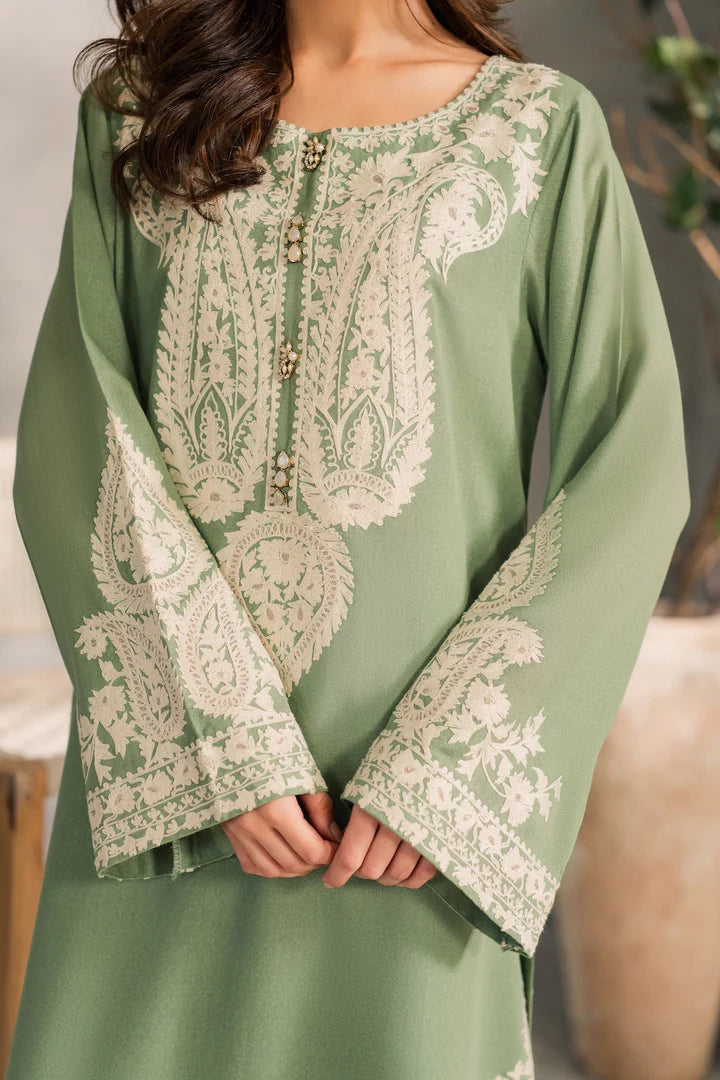MIRANA - 3PC Unstitched Lawn Embroidered Shirt with Embroidered Crinkle Dupatta - ES 2185