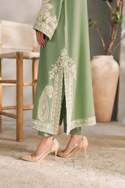 MIRANA - 3PC Unstitched Lawn Embroidered Shirt with Embroidered Crinkle Dupatta - ES 2185
