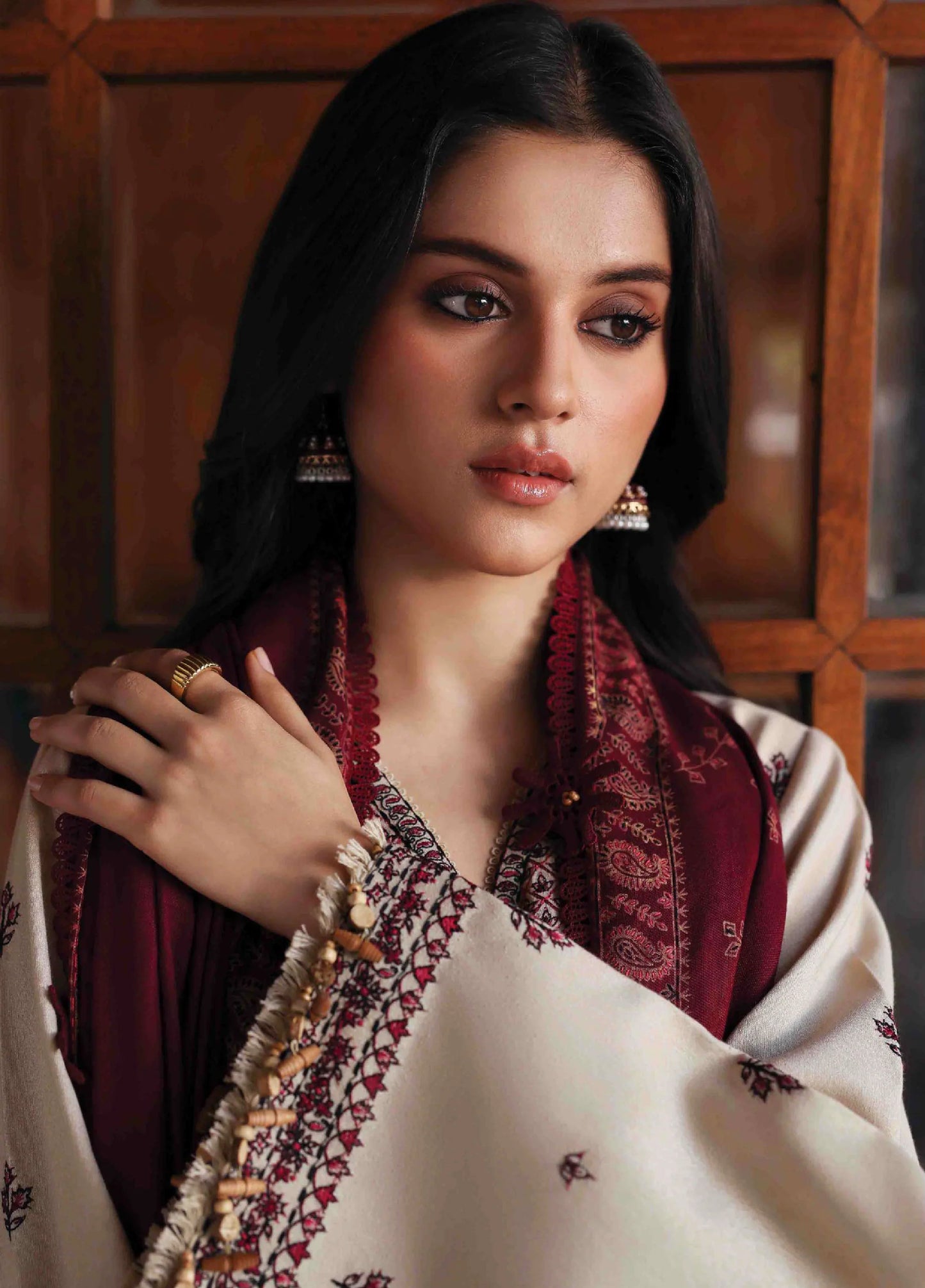 Amaris - 3PC Unstitched Lawn Embroidered Shirt with Embroidered Crinkle Dupatta - ES 2206
