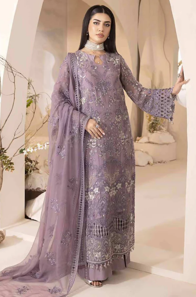 LAVISH - Unstitched Fully Heavy Embroidered on Chiffon - ES 1787