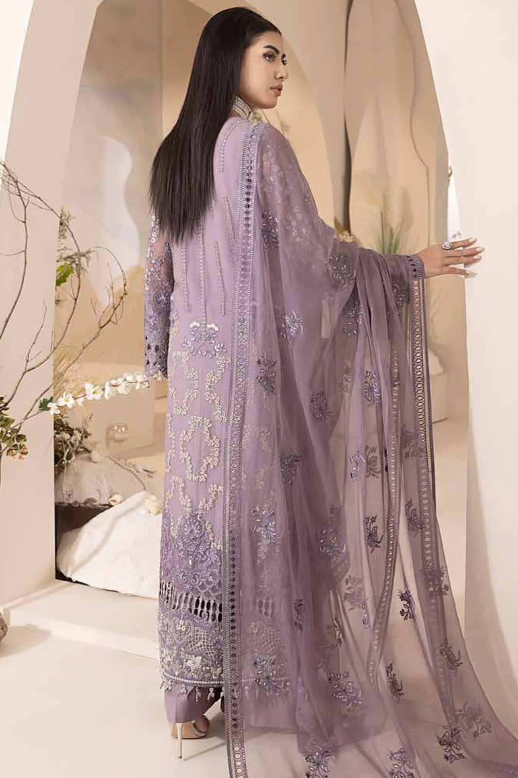 LAVISH - Unstitched Fully Heavy Embroidered on Chiffon - ES 1787
