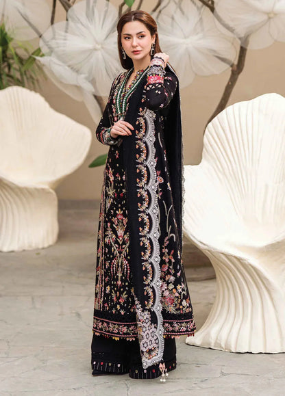 Qalamkar - 3PC Lawn Embroidered Shirt with Embroidered Slub Net Dupatta - ES 1304